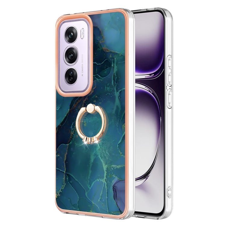 Electroplating Marble Dual-side IMD Phone Case with Ring, For OPPO Reno12 Pro Global, For OPPO Reno12 Global, For OPPO A60, For OPPO Reno11 F 5G Global, For OPPO Reno11 5G Global, For OPPO Reno11 Pro 5G Global, For OPPO A58 4G, For OPPO Reno10 5G Globa...