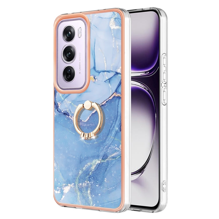 Electroplating Marble Dual-side IMD Phone Case with Ring, For OPPO Reno12 Pro Global, For OPPO Reno12 Global, For OPPO A60, For OPPO Reno11 F 5G Global, For OPPO Reno11 5G Global, For OPPO Reno11 Pro 5G Global, For OPPO A58 4G, For OPPO Reno10 5G Globa...