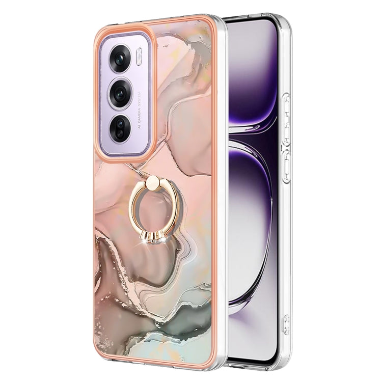 Electroplating Marble Dual-side IMD Phone Case with Ring, For OPPO Reno12 Pro Global, For OPPO Reno12 Global, For OPPO A60, For OPPO Reno11 F 5G Global, For OPPO Reno11 5G Global, For OPPO Reno11 Pro 5G Global, For OPPO A58 4G, For OPPO Reno10 5G Globa...