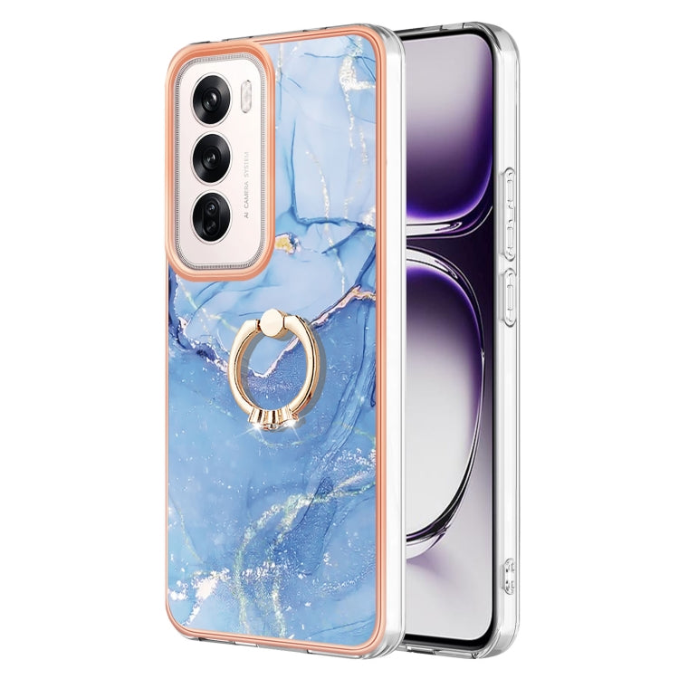 Electroplating Marble Dual-side IMD Phone Case with Ring, For OPPO Reno12 Pro Global, For OPPO Reno12 Global, For OPPO A60, For OPPO Reno11 F 5G Global, For OPPO Reno11 5G Global, For OPPO Reno11 Pro 5G Global, For OPPO A58 4G, For OPPO Reno10 5G Globa...