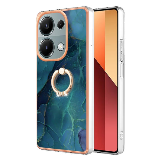 Electroplating Marble Dual-side IMD Phone Case with Ring