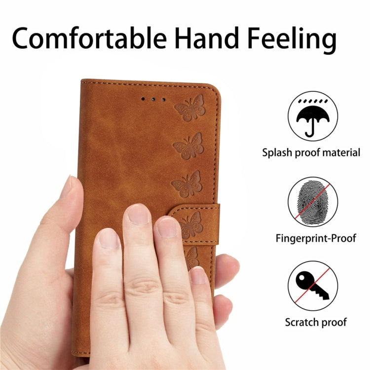 Seven Butterflies Embossed Leather Phone Case, For iPhone 13 mini, For iPhone 12, For iPhone 12 Pro Max, For iPhone 12 Pro, For iPhone 12 mini, For iPhone 11 Pro Max, For iPhone 11, For iPhone 11 Pro