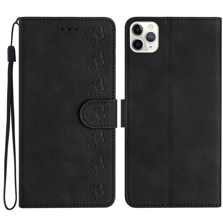 Seven Butterflies Embossed Leather Phone Case, For iPhone 13 mini, For iPhone 12, For iPhone 12 Pro Max, For iPhone 12 Pro, For iPhone 12 mini, For iPhone 11 Pro Max, For iPhone 11, For iPhone 11 Pro