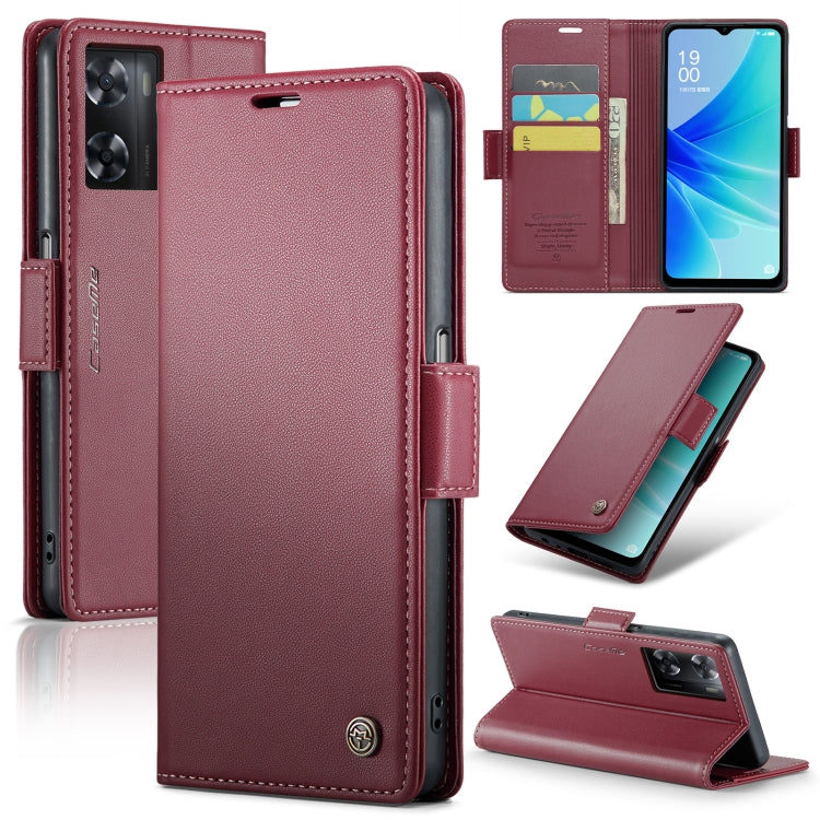 CaseMe 023 Butterfly Buckle Litchi Texture RFID Anti-theft Leather Phone Case, For OPPO Reno10 5G Global／Reno10 Pro Global, For OPPO Reno8 T 4G, For OPPO A57 4G Global/A57s 4G Global, For OPPO A77 4G Global / A57e 4G, For OPPO A78 4G, For OPPO A77s����...