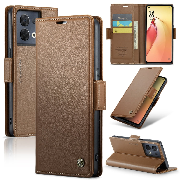 CaseMe 023 Butterfly Buckle Litchi Texture RFID Anti-theft Leather Phone Case, For OPPO Reno10 5G Global／Reno10 Pro Global, For OPPO Reno8 T 4G, For OPPO A57 4G Global/A57s 4G Global, For OPPO A77 4G Global / A57e 4G, For OPPO A78 4G, For OPPO A77s����...