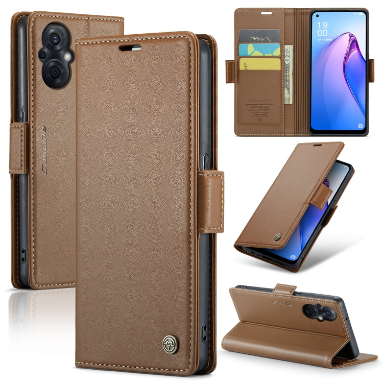 CaseMe 023 Butterfly Buckle Litchi Texture RFID Anti-theft Leather Phone Case, For OPPO Reno10 5G Global／Reno10 Pro Global, For OPPO Reno8 T 4G, For OPPO A57 4G Global/A57s 4G Global, For OPPO A77 4G Global / A57e 4G, For OPPO A78 4G, For OPPO A77s����...