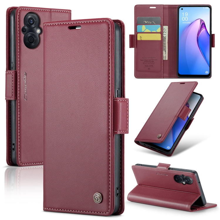 CaseMe 023 Butterfly Buckle Litchi Texture RFID Anti-theft Leather Phone Case, For OPPO Reno10 5G Global／Reno10 Pro Global, For OPPO Reno8 T 4G, For OPPO A57 4G Global/A57s 4G Global, For OPPO A77 4G Global / A57e 4G, For OPPO A78 4G, For OPPO A77s����...