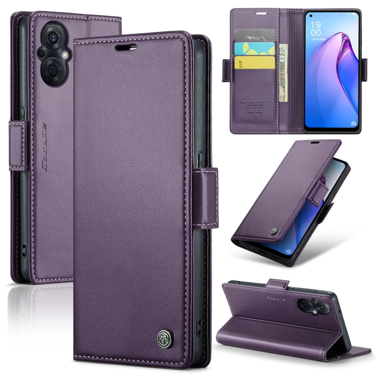CaseMe 023 Butterfly Buckle Litchi Texture RFID Anti-theft Leather Phone Case, For OPPO Reno10 5G Global／Reno10 Pro Global, For OPPO Reno8 T 4G, For OPPO A57 4G Global/A57s 4G Global, For OPPO A77 4G Global / A57e 4G, For OPPO A78 4G, For OPPO A77s����...