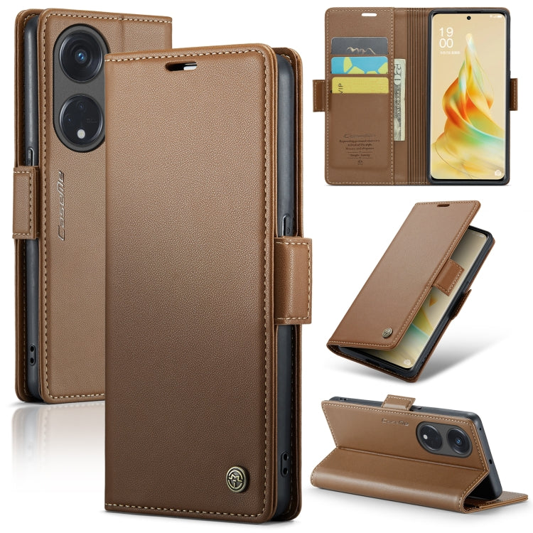 CaseMe 023 Butterfly Buckle Litchi Texture RFID Anti-theft Leather Phone Case, For OPPO Reno10 5G Global／Reno10 Pro Global, For OPPO Reno8 T 4G, For OPPO A57 4G Global/A57s 4G Global, For OPPO A77 4G Global / A57e 4G, For OPPO A78 4G, For OPPO A77s����...