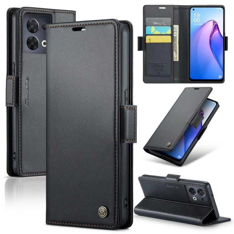 CaseMe 023 Butterfly Buckle Litchi Texture RFID Anti-theft Leather Phone Case, For OPPO Reno10 5G Global／Reno10 Pro Global, For OPPO Reno8 T 4G, For OPPO A57 4G Global/A57s 4G Global, For OPPO A77 4G Global / A57e 4G, For OPPO A78 4G, For OPPO A77s����...