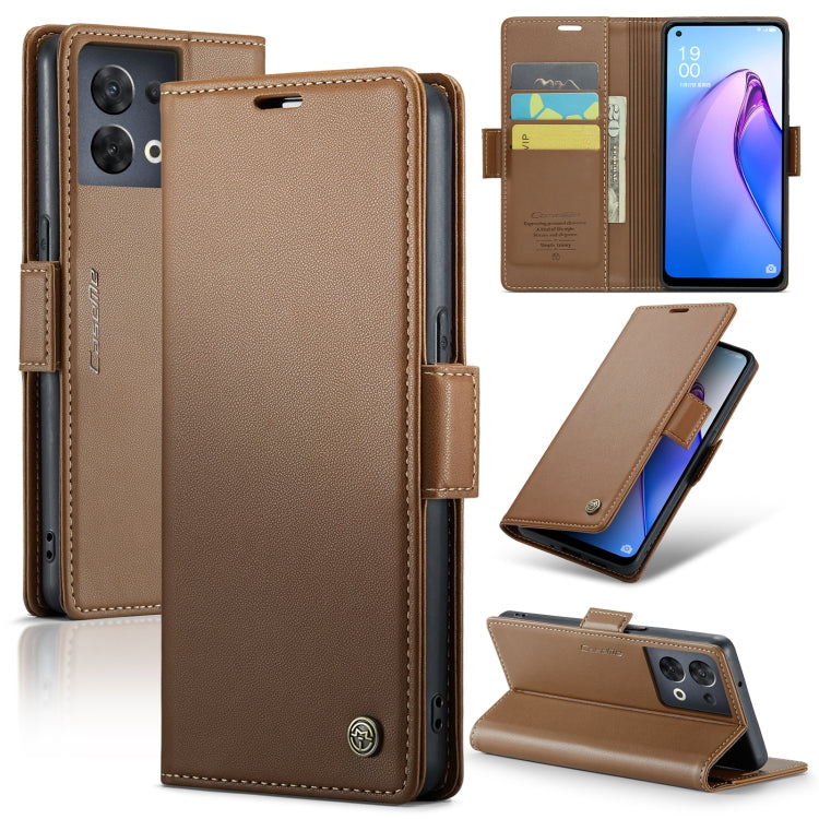 CaseMe 023 Butterfly Buckle Litchi Texture RFID Anti-theft Leather Phone Case, For OPPO Reno10 5G Global／Reno10 Pro Global, For OPPO Reno8 T 4G, For OPPO A57 4G Global/A57s 4G Global, For OPPO A77 4G Global / A57e 4G, For OPPO A78 4G, For OPPO A77s����...