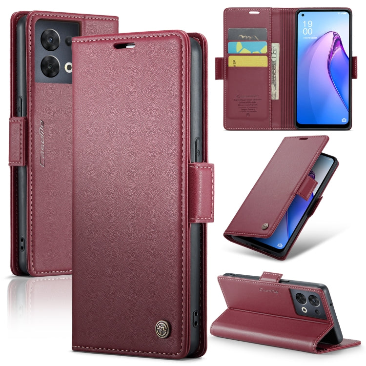 CaseMe 023 Butterfly Buckle Litchi Texture RFID Anti-theft Leather Phone Case, For OPPO Reno10 5G Global／Reno10 Pro Global, For OPPO Reno8 T 4G, For OPPO A57 4G Global/A57s 4G Global, For OPPO A77 4G Global / A57e 4G, For OPPO A78 4G, For OPPO A77s����...