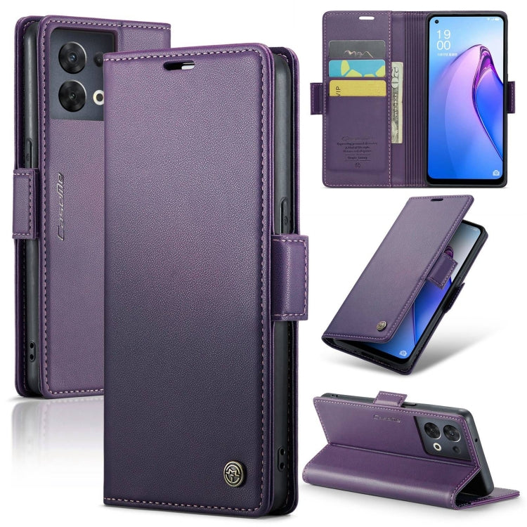 CaseMe 023 Butterfly Buckle Litchi Texture RFID Anti-theft Leather Phone Case, For OPPO Reno10 5G Global／Reno10 Pro Global, For OPPO Reno8 T 4G, For OPPO A57 4G Global/A57s 4G Global, For OPPO A77 4G Global / A57e 4G, For OPPO A78 4G, For OPPO A77s����...