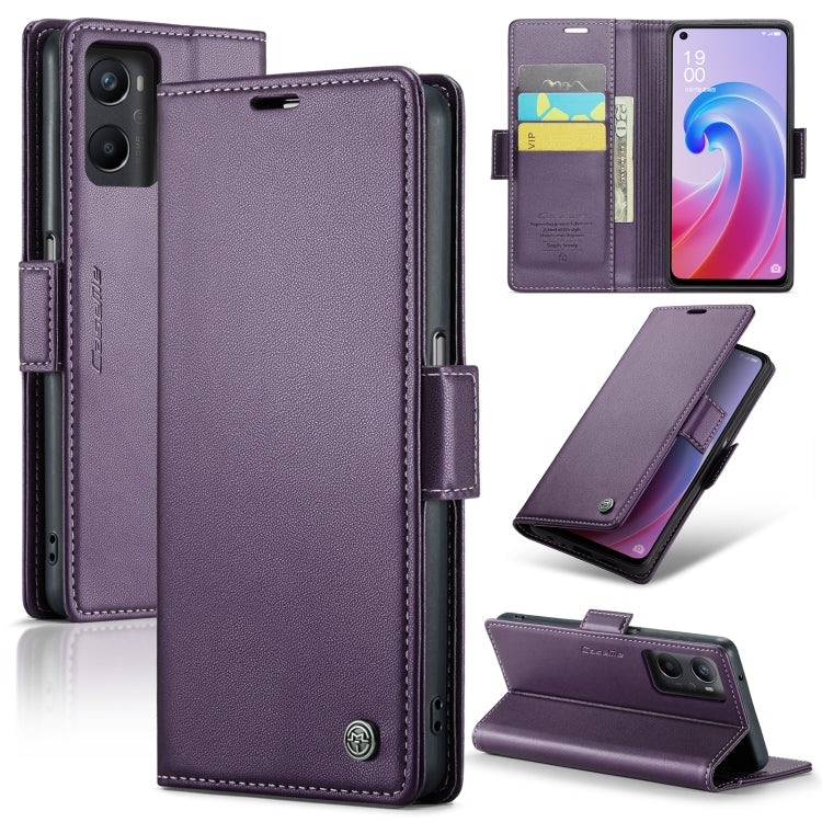 CaseMe 023 Butterfly Buckle Litchi Texture RFID Anti-theft Leather Phone Case, For OPPO Reno10 5G Global／Reno10 Pro Global, For OPPO Reno8 T 4G, For OPPO A57 4G Global/A57s 4G Global, For OPPO A77 4G Global / A57e 4G, For OPPO A78 4G, For OPPO A77s����...