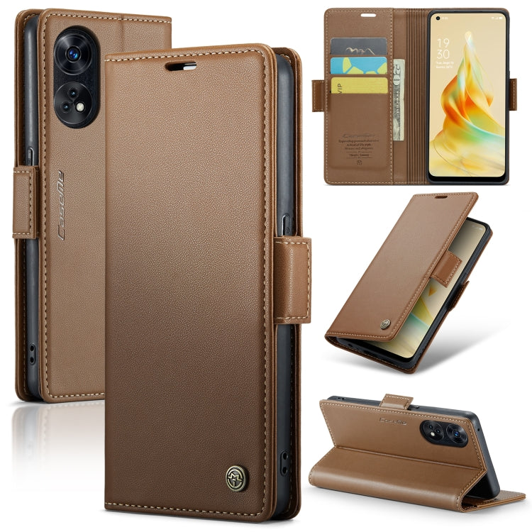 CaseMe 023 Butterfly Buckle Litchi Texture RFID Anti-theft Leather Phone Case, For OPPO Reno10 5G Global／Reno10 Pro Global, For OPPO Reno8 T 4G, For OPPO A57 4G Global/A57s 4G Global, For OPPO A77 4G Global / A57e 4G, For OPPO A78 4G, For OPPO A77s����...