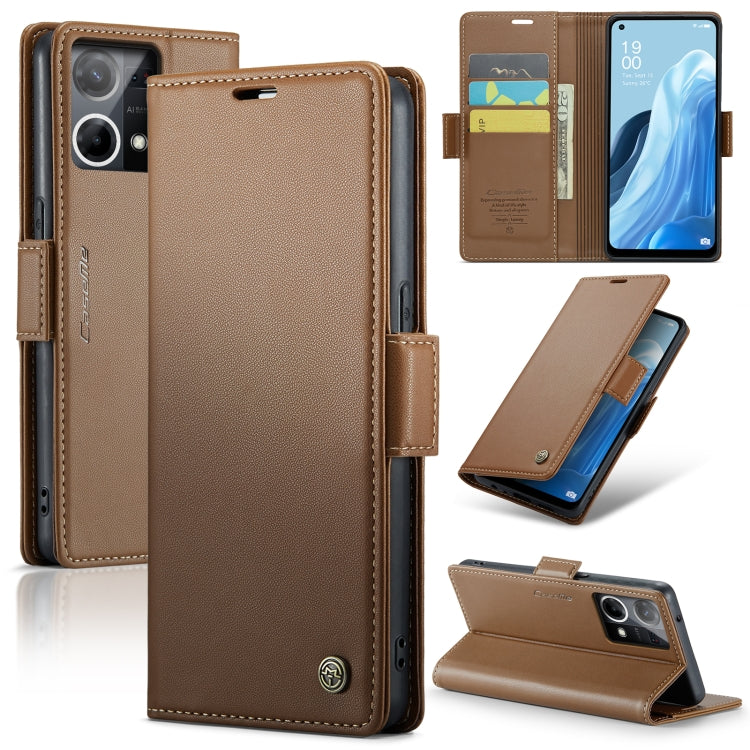 CaseMe 023 Butterfly Buckle Litchi Texture RFID Anti-theft Leather Phone Case, For OPPO Reno10 5G Global／Reno10 Pro Global, For OPPO Reno8 T 4G, For OPPO A57 4G Global/A57s 4G Global, For OPPO A77 4G Global / A57e 4G, For OPPO A78 4G, For OPPO A77s����...