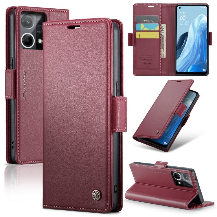 CaseMe 023 Butterfly Buckle Litchi Texture RFID Anti-theft Leather Phone Case, For OPPO Reno10 5G Global／Reno10 Pro Global, For OPPO Reno8 T 4G, For OPPO A57 4G Global/A57s 4G Global, For OPPO A77 4G Global / A57e 4G, For OPPO A78 4G, For OPPO A77s����...