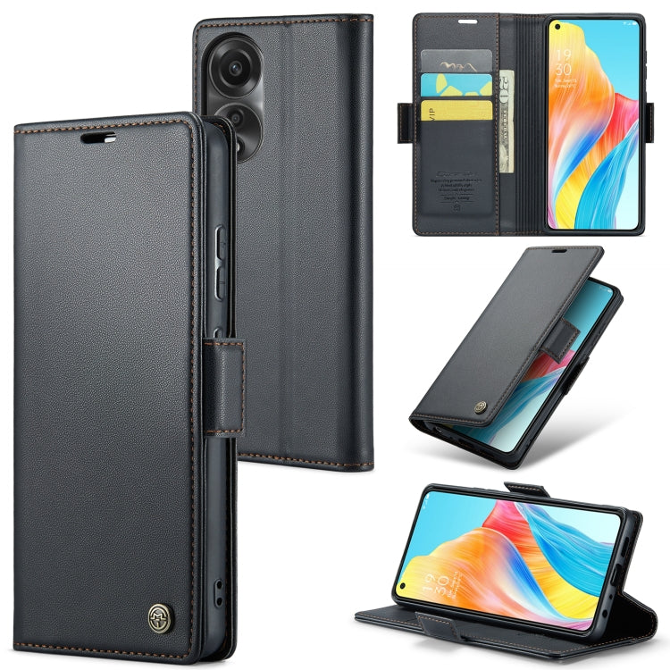 CaseMe 023 Butterfly Buckle Litchi Texture RFID Anti-theft Leather Phone Case, For OPPO Reno10 5G Global／Reno10 Pro Global, For OPPO Reno8 T 4G, For OPPO A57 4G Global/A57s 4G Global, For OPPO A77 4G Global / A57e 4G, For OPPO A78 4G, For OPPO A77s����...