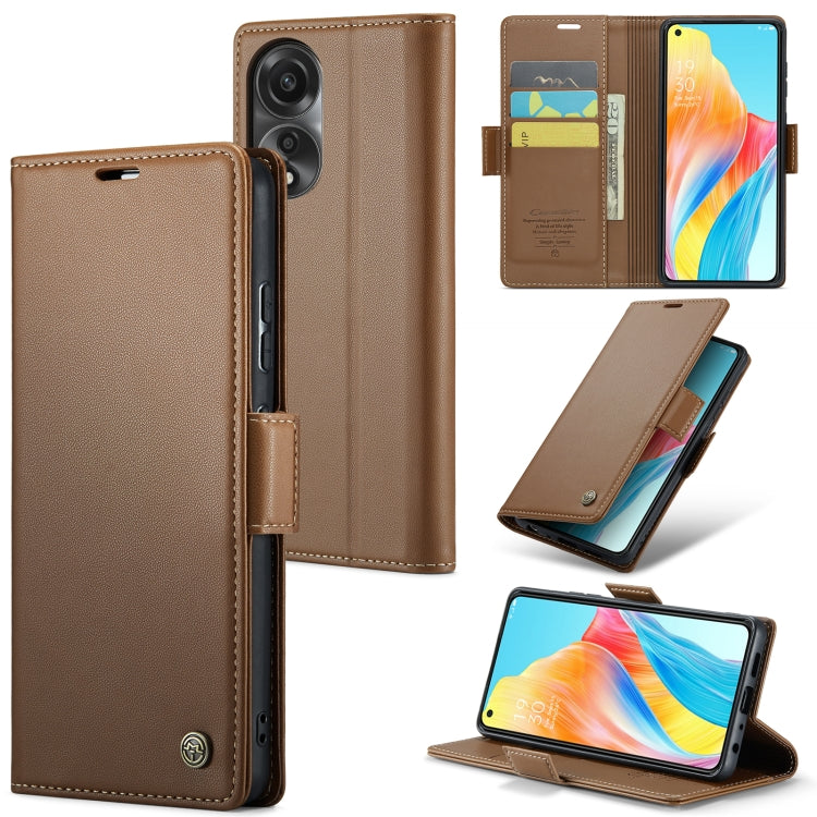 CaseMe 023 Butterfly Buckle Litchi Texture RFID Anti-theft Leather Phone Case, For OPPO Reno10 5G Global／Reno10 Pro Global, For OPPO Reno8 T 4G, For OPPO A57 4G Global/A57s 4G Global, For OPPO A77 4G Global / A57e 4G, For OPPO A78 4G, For OPPO A77s����...