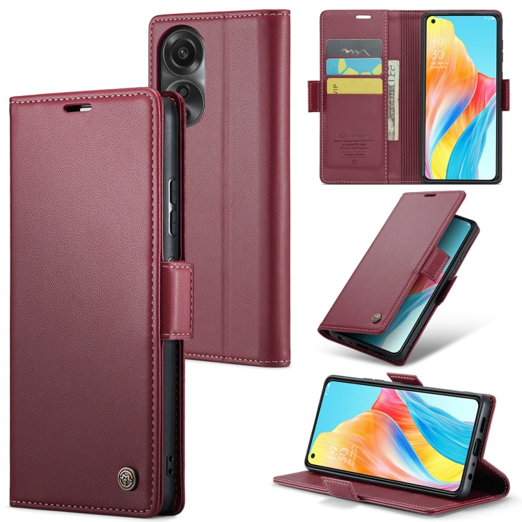 CaseMe 023 Butterfly Buckle Litchi Texture RFID Anti-theft Leather Phone Case, For OPPO Reno10 5G Global／Reno10 Pro Global, For OPPO Reno8 T 4G, For OPPO A57 4G Global/A57s 4G Global, For OPPO A77 4G Global / A57e 4G, For OPPO A78 4G, For OPPO A77s����...