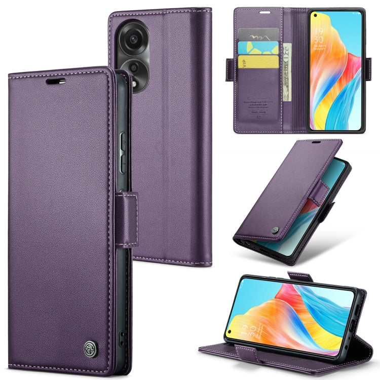 CaseMe 023 Butterfly Buckle Litchi Texture RFID Anti-theft Leather Phone Case, For OPPO Reno10 5G Global／Reno10 Pro Global, For OPPO Reno8 T 4G, For OPPO A57 4G Global/A57s 4G Global, For OPPO A77 4G Global / A57e 4G, For OPPO A78 4G, For OPPO A77s����...