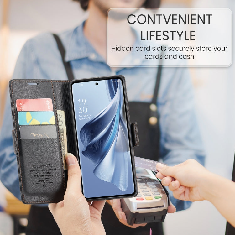 CaseMe 023 Butterfly Buckle Litchi Texture RFID Anti-theft Leather Phone Case, For OPPO Reno10 5G Global／Reno10 Pro Global, For OPPO Reno8 T 4G, For OPPO A57 4G Global/A57s 4G Global, For OPPO A77 4G Global / A57e 4G, For OPPO A78 4G, For OPPO A77s����...