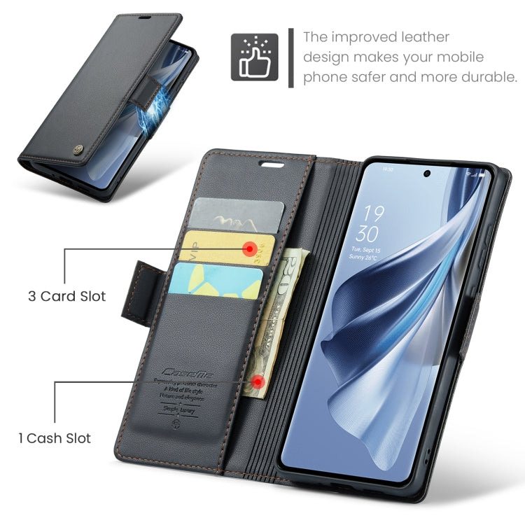 CaseMe 023 Butterfly Buckle Litchi Texture RFID Anti-theft Leather Phone Case, For OPPO Reno10 5G Global／Reno10 Pro Global, For OPPO Reno8 T 4G, For OPPO A57 4G Global/A57s 4G Global, For OPPO A77 4G Global / A57e 4G, For OPPO A78 4G, For OPPO A77s����...