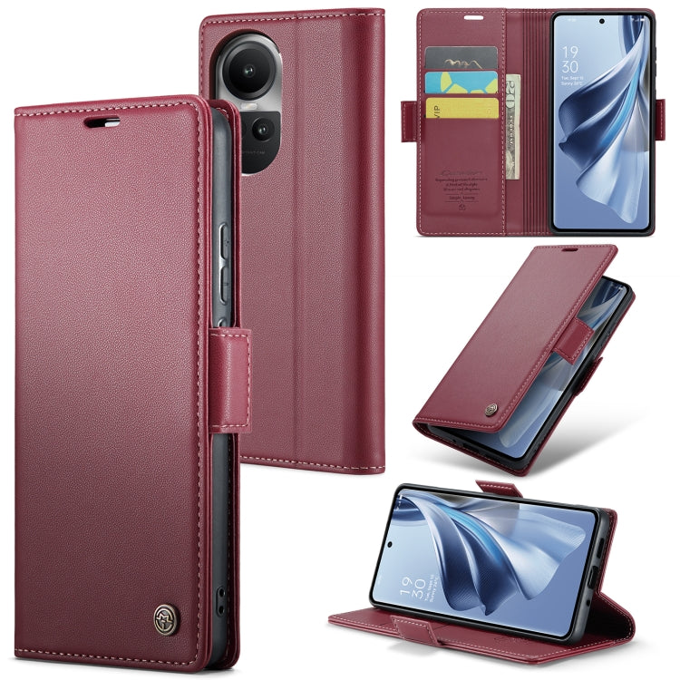 CaseMe 023 Butterfly Buckle Litchi Texture RFID Anti-theft Leather Phone Case, For OPPO Reno10 5G Global／Reno10 Pro Global, For OPPO Reno8 T 4G, For OPPO A57 4G Global/A57s 4G Global, For OPPO A77 4G Global / A57e 4G, For OPPO A78 4G, For OPPO A77s����...