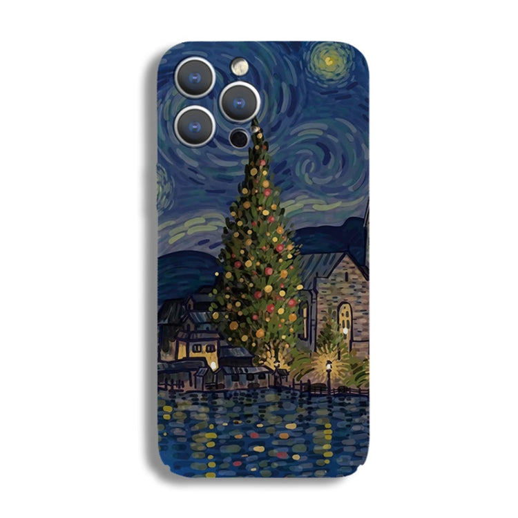 Precise Hole Oil Painting Pattern PC Phone Case, For iPhone X / XS, For iPhone XR, For iPhone XS Max, For iPhone 8 Plus / 7 Plus