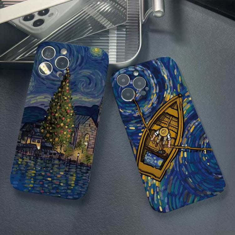 Precise Hole Oil Painting Pattern PC Phone Case, For iPhone X / XS, For iPhone XR, For iPhone XS Max, For iPhone 8 Plus / 7 Plus