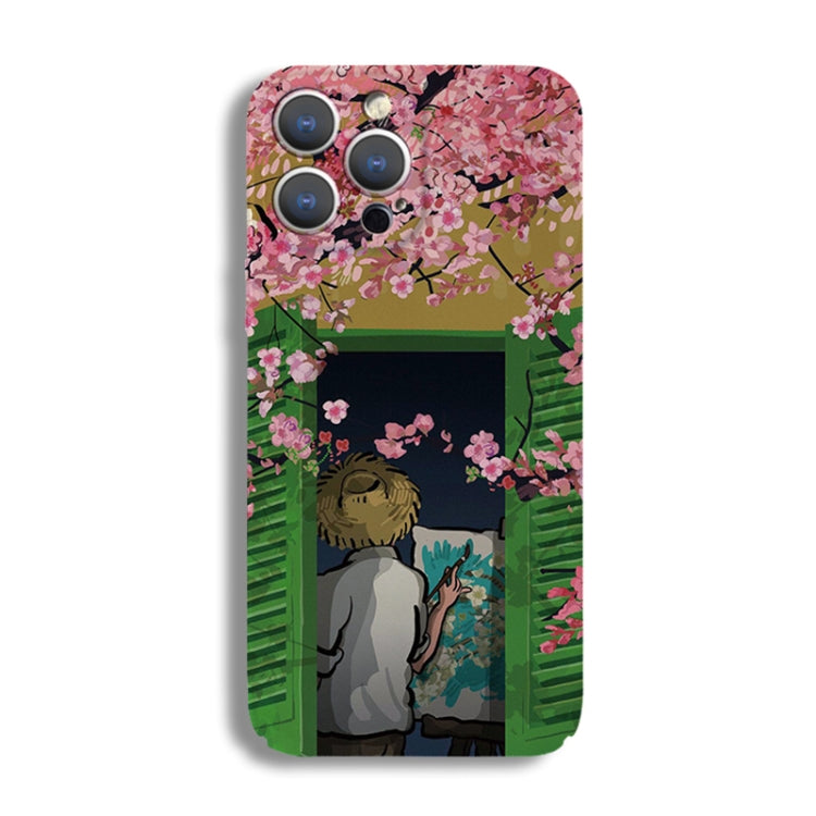 Precise Hole Oil Painting Pattern PC Phone Case, For iPhone X / XS, For iPhone XR, For iPhone XS Max, For iPhone 8 Plus / 7 Plus