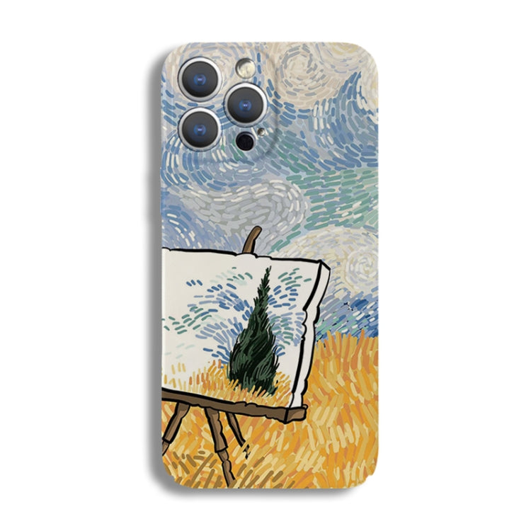 Precise Hole Oil Painting Pattern PC Phone Case, For iPhone X / XS, For iPhone XR, For iPhone XS Max, For iPhone 8 Plus / 7 Plus