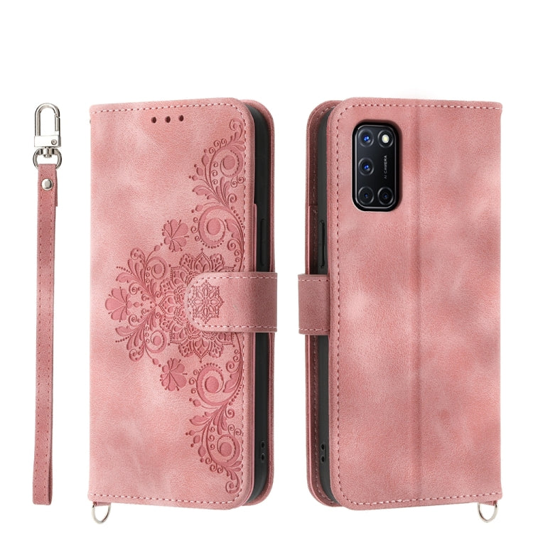 Skin Feel Flowers Embossed Wallet Leather Phone Case, For OPPO A5 PRO 5G Global, For OPPO Reno13 F 4G / 5G, For OPPO A3 4G / 5G / A3X 4G / 5G India, For OPPO Reno12 F 4G / 5G / F27 India, For OPPO A3 Pro 5G, For OPPO Reno11 F, For OPPO Reno11 Pro������...