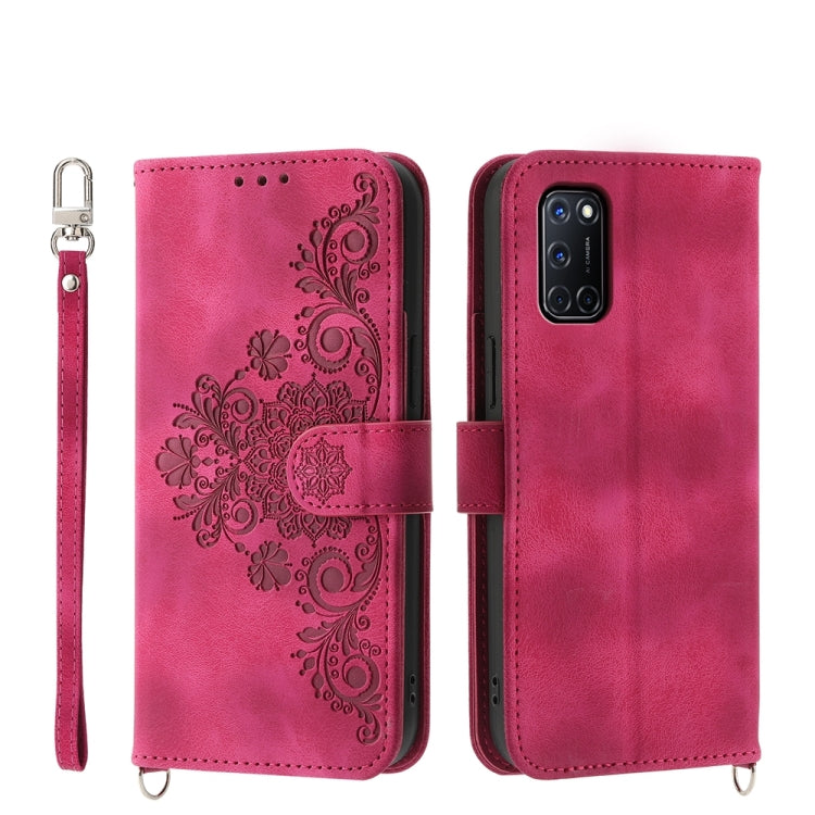 Skin Feel Flowers Embossed Wallet Leather Phone Case, For OPPO A5 PRO 5G Global, For OPPO Reno13 F 4G / 5G, For OPPO A3 4G / 5G / A3X 4G / 5G India, For OPPO Reno12 F 4G / 5G / F27 India, For OPPO A3 Pro 5G, For OPPO Reno11 F, For OPPO Reno11 Pro������...