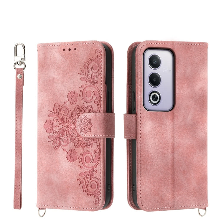 Skin Feel Flowers Embossed Wallet Leather Phone Case, For OPPO A5 PRO 5G Global, For OPPO Reno13 F 4G / 5G, For OPPO A3 4G / 5G / A3X 4G / 5G India, For OPPO Reno12 F 4G / 5G / F27 India, For OPPO A3 Pro 5G, For OPPO Reno11 F, For OPPO Reno11 Pro������...