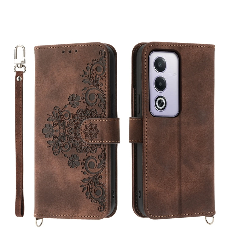 Skin Feel Flowers Embossed Wallet Leather Phone Case, For OPPO A5 PRO 5G Global, For OPPO Reno13 F 4G / 5G, For OPPO A3 4G / 5G / A3X 4G / 5G India, For OPPO Reno12 F 4G / 5G / F27 India, For OPPO A3 Pro 5G, For OPPO Reno11 F, For OPPO Reno11 Pro������...