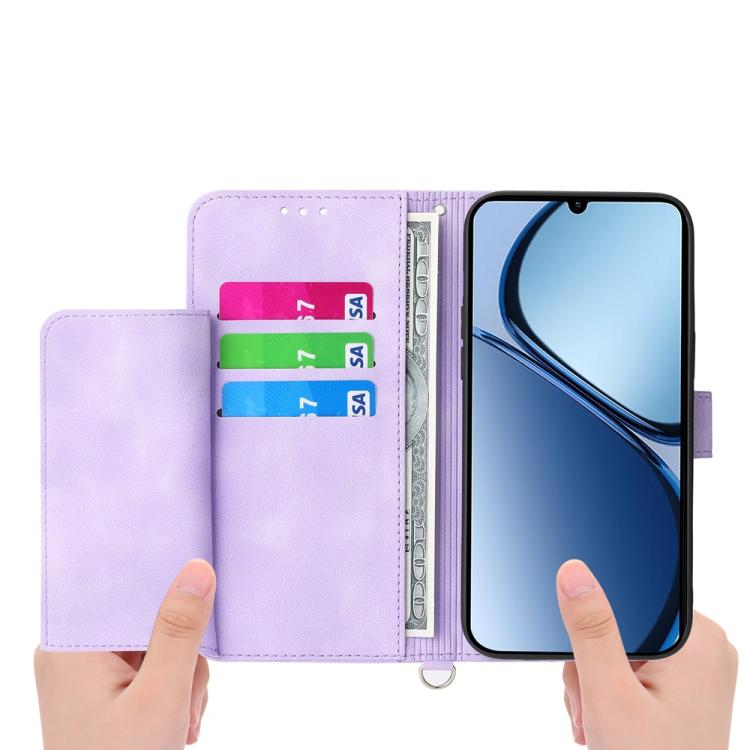 Skin Feel Flowers Embossed Wallet Leather Phone Case, For OPPO A5 PRO 5G Global, For OPPO Reno13 F 4G / 5G, For OPPO A3 4G / 5G / A3X 4G / 5G India, For OPPO Reno12 F 4G / 5G / F27 India, For OPPO A3 Pro 5G, For OPPO Reno11 F, For OPPO Reno11 Pro������...