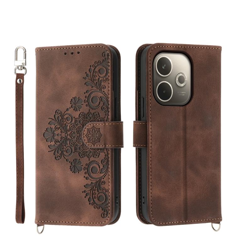 Skin Feel Flowers Embossed Wallet Leather Phone Case, For OPPO A5 PRO 5G Global, For OPPO Reno13 F 4G / 5G, For OPPO A3 4G / 5G / A3X 4G / 5G India, For OPPO Reno12 F 4G / 5G / F27 India, For OPPO A3 Pro 5G, For OPPO Reno11 F, For OPPO Reno11 Pro������...