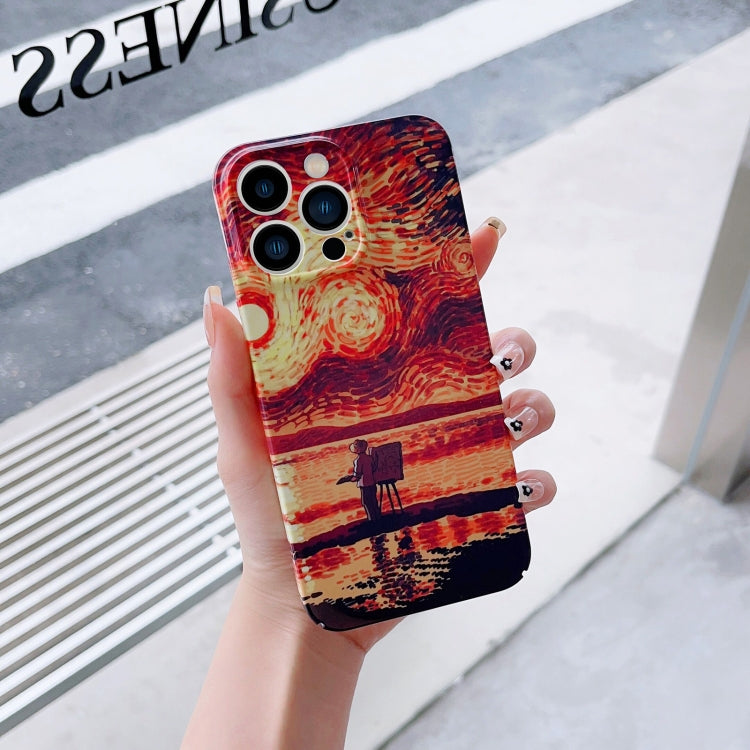 Precise Hole Oil Painting Pattern PC Phone Case, For iPhone 14, For iPhone 14 Plus, For iPhone 14 Pro, For iPhone 14 Pro Max, For iPhone 13 mini, For iPhone 13, For iPhone 13 Pro, For iPhone 13 Pro Max, For iPhone 12 mini, For iPhone 12, For iPhone 12 ...