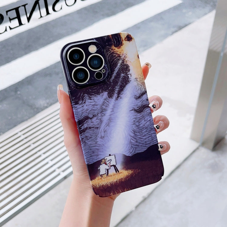 Precise Hole Oil Painting Pattern PC Phone Case, For iPhone 14, For iPhone 14 Plus, For iPhone 14 Pro, For iPhone 14 Pro Max, For iPhone 13 mini, For iPhone 13, For iPhone 13 Pro, For iPhone 13 Pro Max, For iPhone 12 mini, For iPhone 12, For iPhone 12 ...
