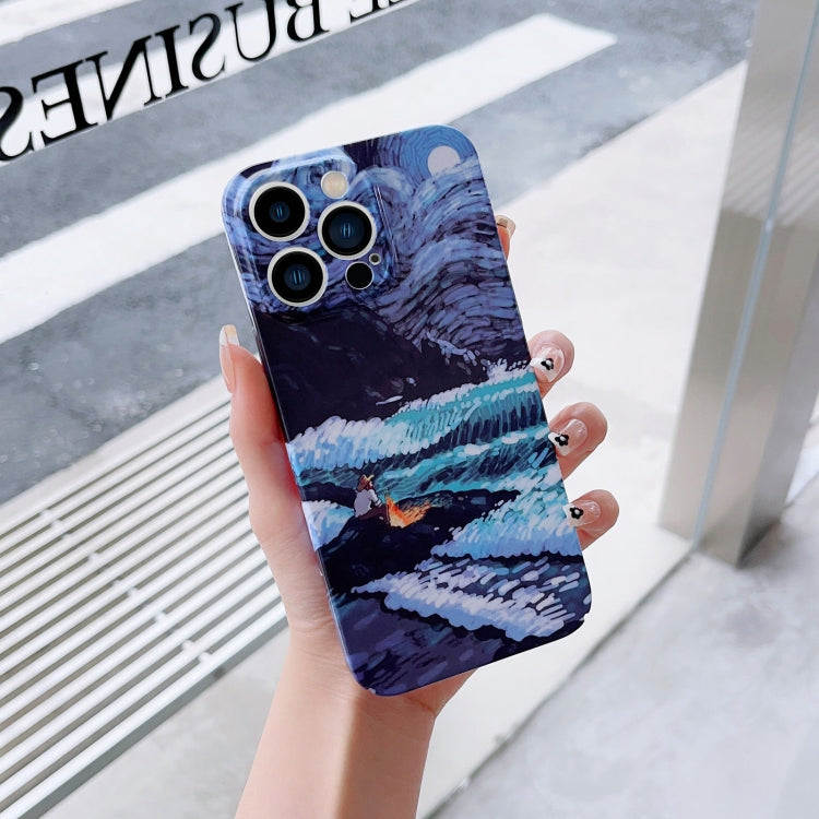 Precise Hole Oil Painting Pattern PC Phone Case, For iPhone 14, For iPhone 14 Plus, For iPhone 14 Pro, For iPhone 14 Pro Max, For iPhone 13 mini, For iPhone 13, For iPhone 13 Pro, For iPhone 13 Pro Max, For iPhone 12 mini, For iPhone 12, For iPhone 12 ...