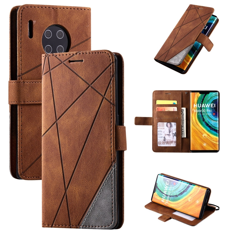 Skin Feel Splicing Horizontal Flip Leather Case with Holder & Card Slots & Wallet & Photo Frame, For Huawei Mate 30 Pro, For Huawei P30 Lite, For Huawei P40