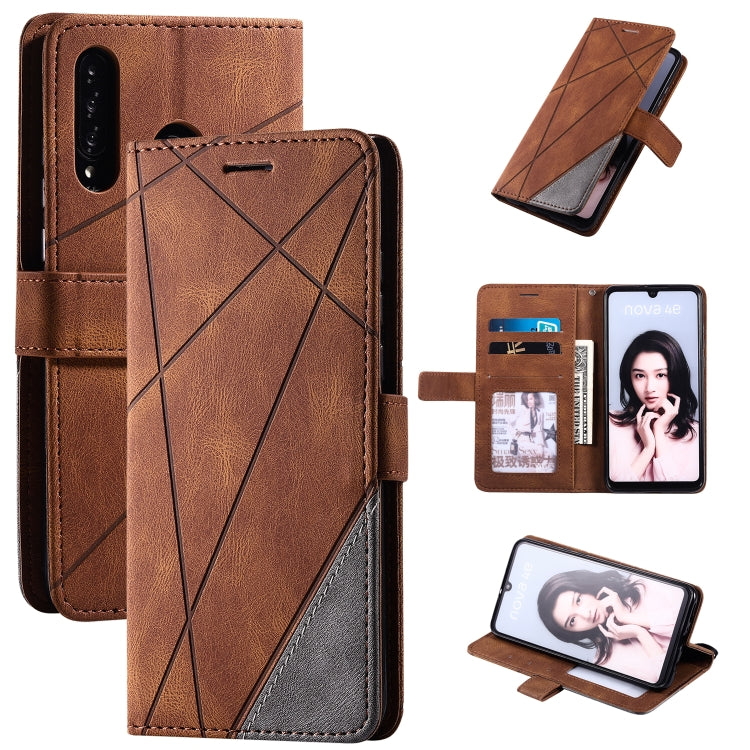 Skin Feel Splicing Horizontal Flip Leather Case with Holder & Card Slots & Wallet & Photo Frame, For Huawei Mate 30 Pro, For Huawei P30 Lite, For Huawei P40