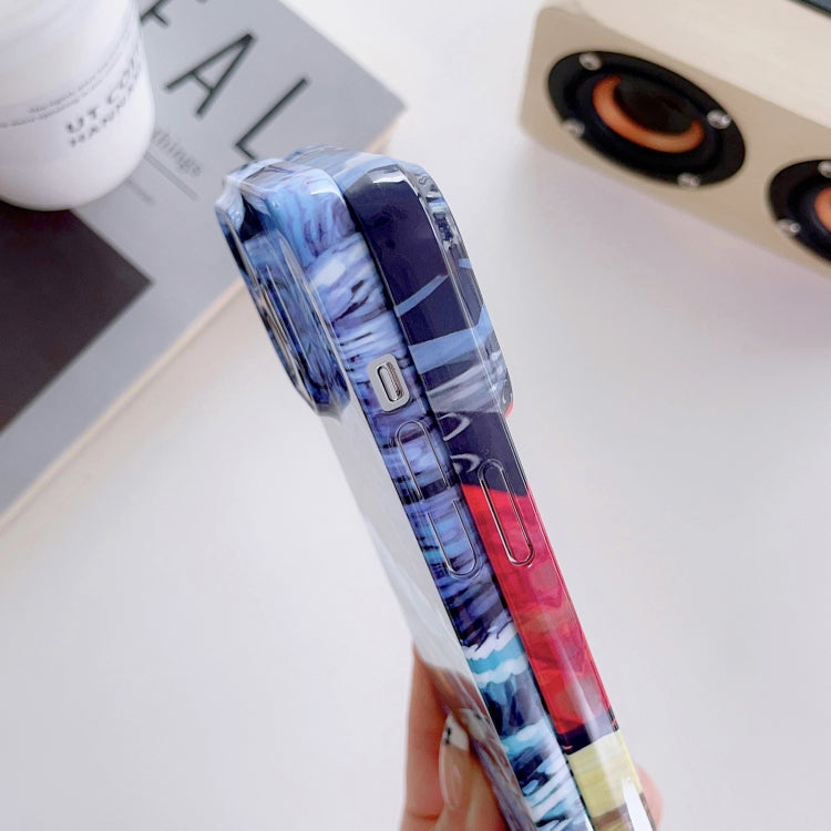 Precise Hole Oil Painting Pattern PC Phone Case, For iPhone XR