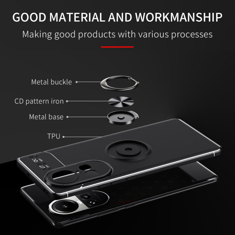 Metal Ring Holder TPU Phone Case, For OPPO Reno10 / 10 Pro Global
