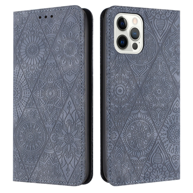 Ethnic Embossed Adsorption Leather Phone Case, For iPhone 14, For iPhone 14 Plus, For iPhone 14 Pro, For iPhone 14 Pro Max, For iPhone 13, For iPhone 13 Pro, For iPhone 13 Pro Max, For iPhone 12 / 12 Pro, For iPhone 12 Pro Max, For iPhone 11�����������...