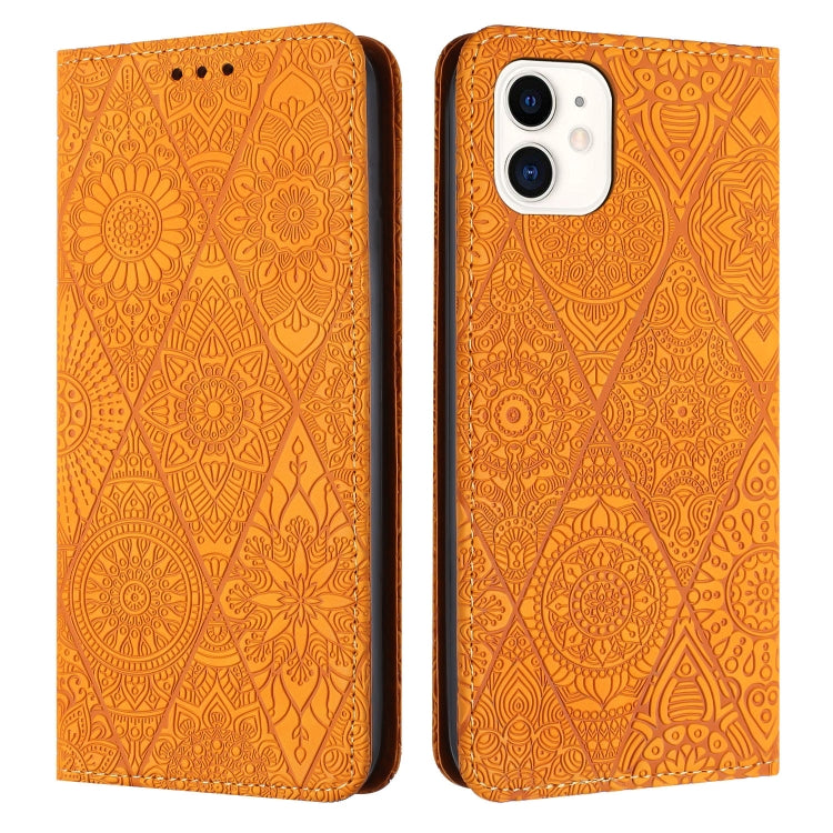 Ethnic Embossed Adsorption Leather Phone Case, For iPhone 14, For iPhone 14 Plus, For iPhone 14 Pro, For iPhone 14 Pro Max, For iPhone 13, For iPhone 13 Pro, For iPhone 13 Pro Max, For iPhone 12 / 12 Pro, For iPhone 12 Pro Max, For iPhone 11�����������...