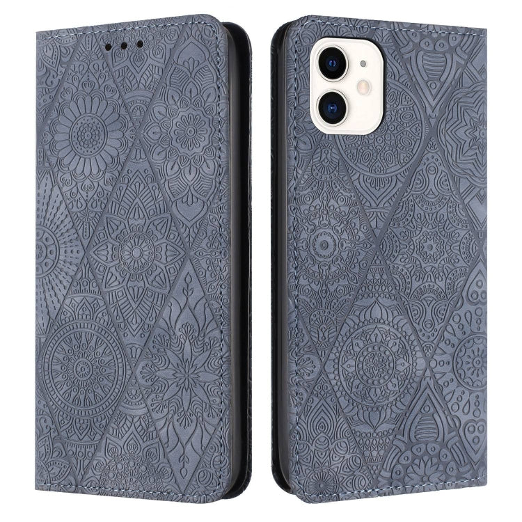 Ethnic Embossed Adsorption Leather Phone Case, For iPhone 14, For iPhone 14 Plus, For iPhone 14 Pro, For iPhone 14 Pro Max, For iPhone 13, For iPhone 13 Pro, For iPhone 13 Pro Max, For iPhone 12 / 12 Pro, For iPhone 12 Pro Max, For iPhone 11�����������...