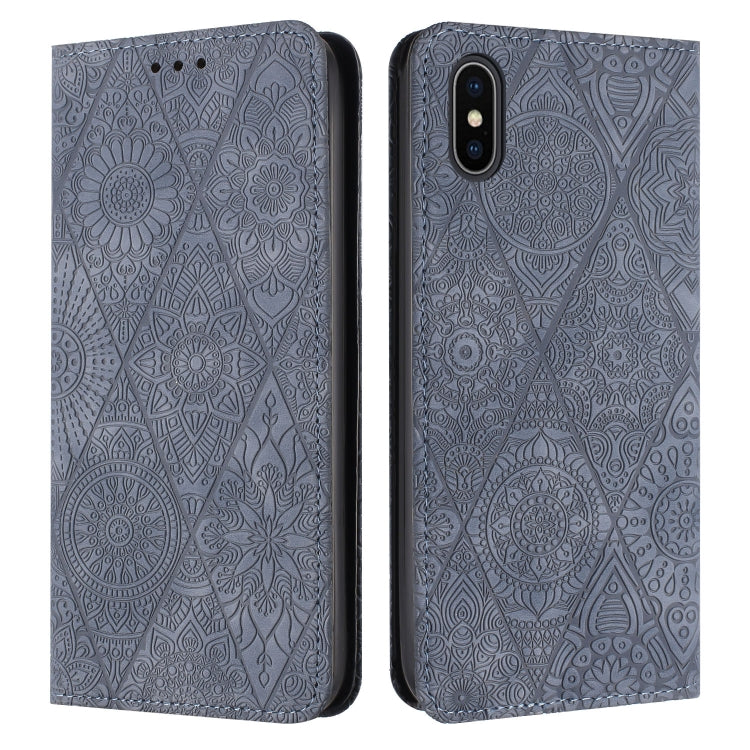 Ethnic Embossed Adsorption Leather Phone Case, For iPhone 14, For iPhone 14 Plus, For iPhone 14 Pro, For iPhone 14 Pro Max, For iPhone 13, For iPhone 13 Pro, For iPhone 13 Pro Max, For iPhone 12 / 12 Pro, For iPhone 12 Pro Max, For iPhone 11�����������...