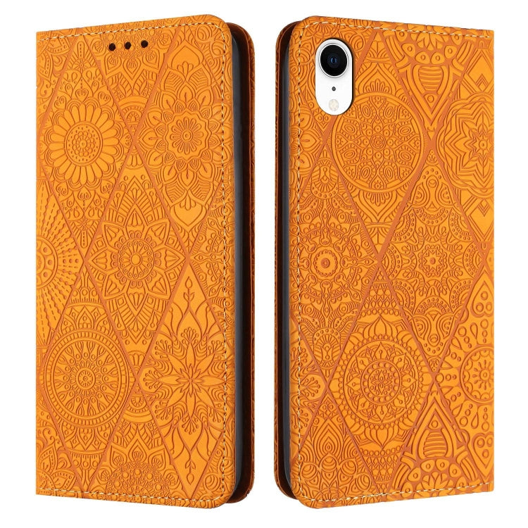Ethnic Embossed Adsorption Leather Phone Case, For iPhone 14, For iPhone 14 Plus, For iPhone 14 Pro, For iPhone 14 Pro Max, For iPhone 13, For iPhone 13 Pro, For iPhone 13 Pro Max, For iPhone 12 / 12 Pro, For iPhone 12 Pro Max, For iPhone 11�����������...